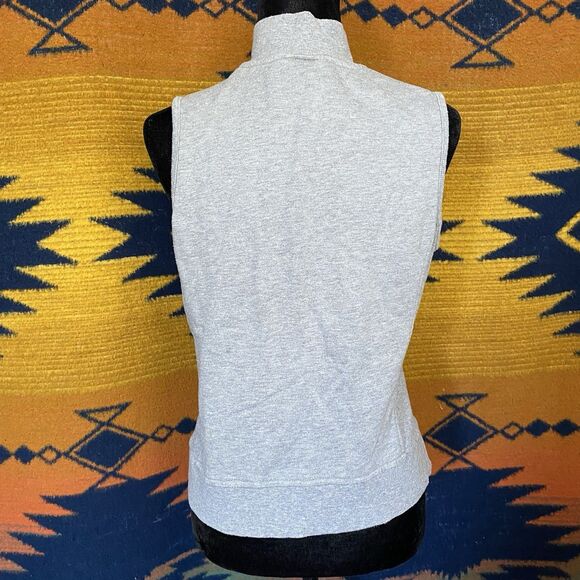 L.L. Bean 90’s Gray Sweater Vest. Zip Up. Pockets Inside/out. Size Small. Cotton - Picture 6 of 16